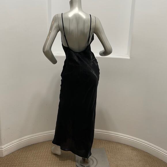 Rise of Dawn Spaghetti Strap Slip Maxi Dress Black Shimmering Size XS NWT - Picture 13 of 13